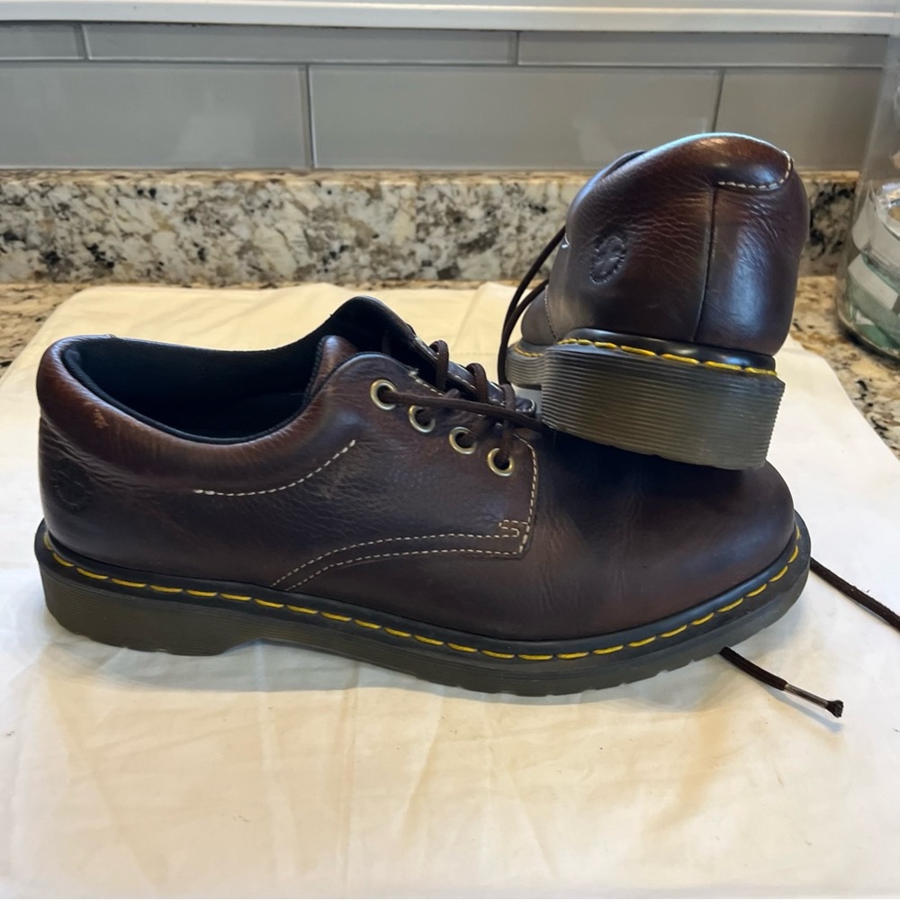 Doc Dr. Martens Boston AW004 Shoes Brown Leather Lace Up Oxford • Men’s …
